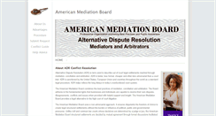 Desktop Screenshot of americanmediationboard.com