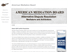 Tablet Screenshot of americanmediationboard.com